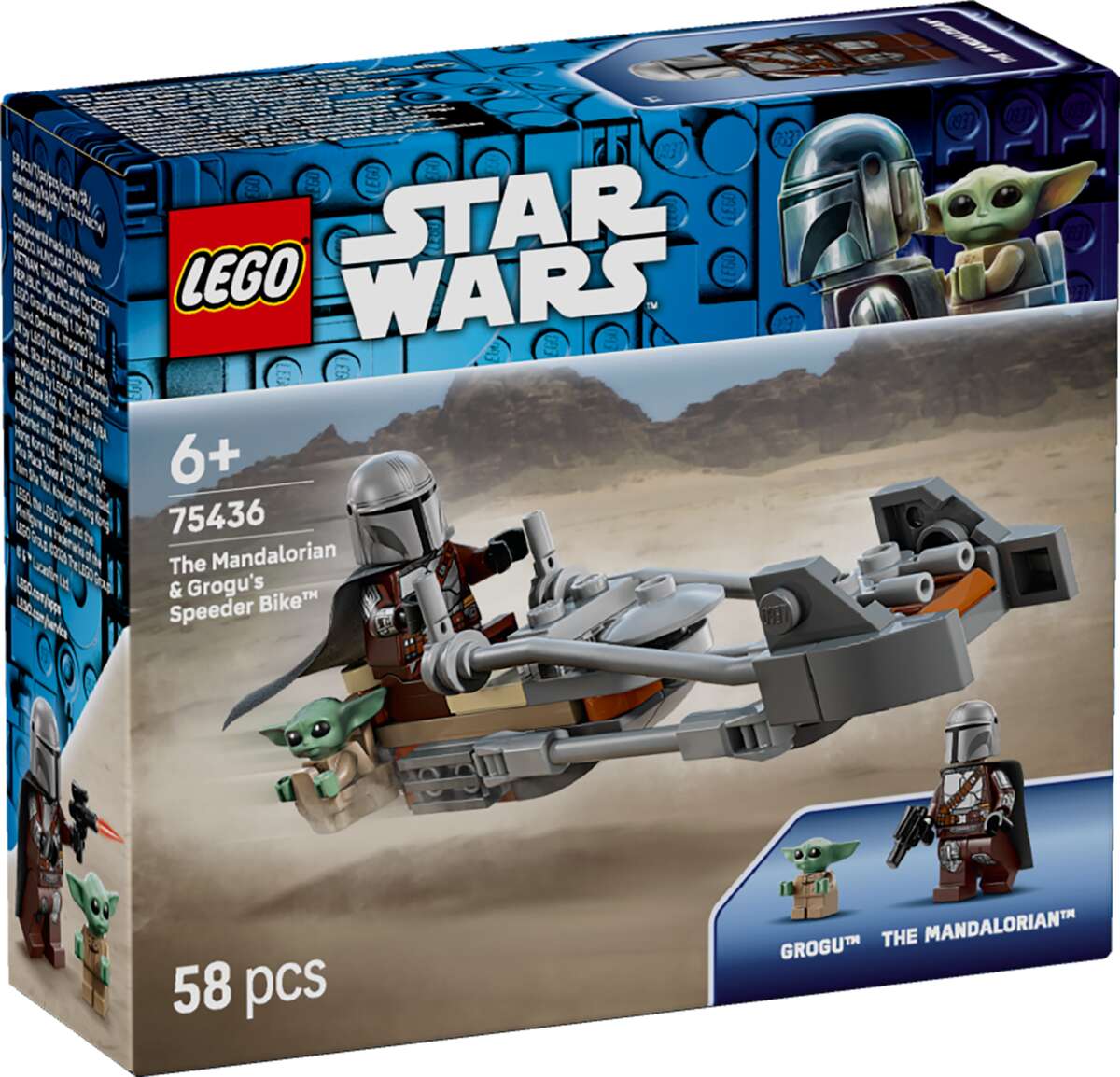 LEGO® Star Wars™ Mandalorianeren og Grogus speedersykkel 75436