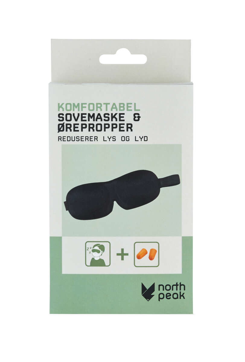 Northpeak sett med sovemaske og ørepropper