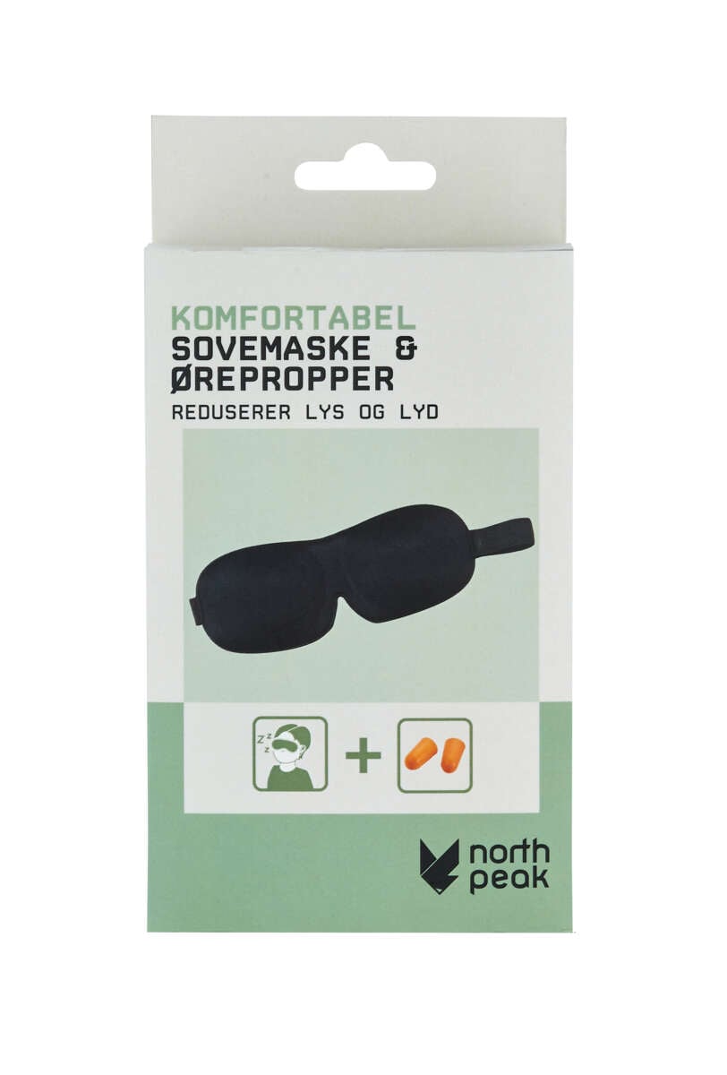 Northpeak sett med sovemaske og ørepropper
