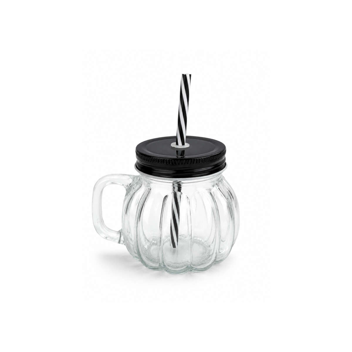 SPiiS glasskrus med sugerør og lokk