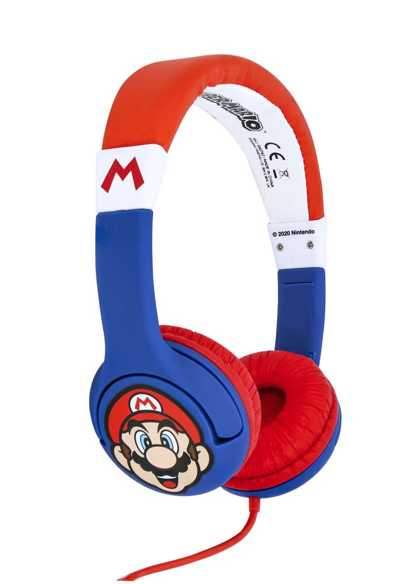 Super Mario kablede on-ear hodetelefoner