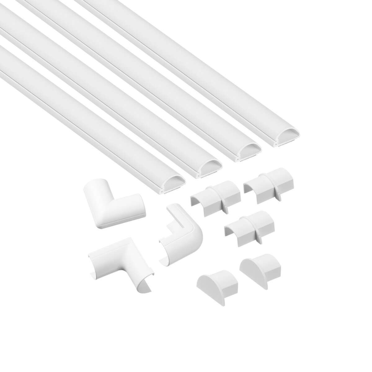D-Line Kabelkanal Kit 20x10mm 4x Kabelkanal/Tilbehør 1.0m