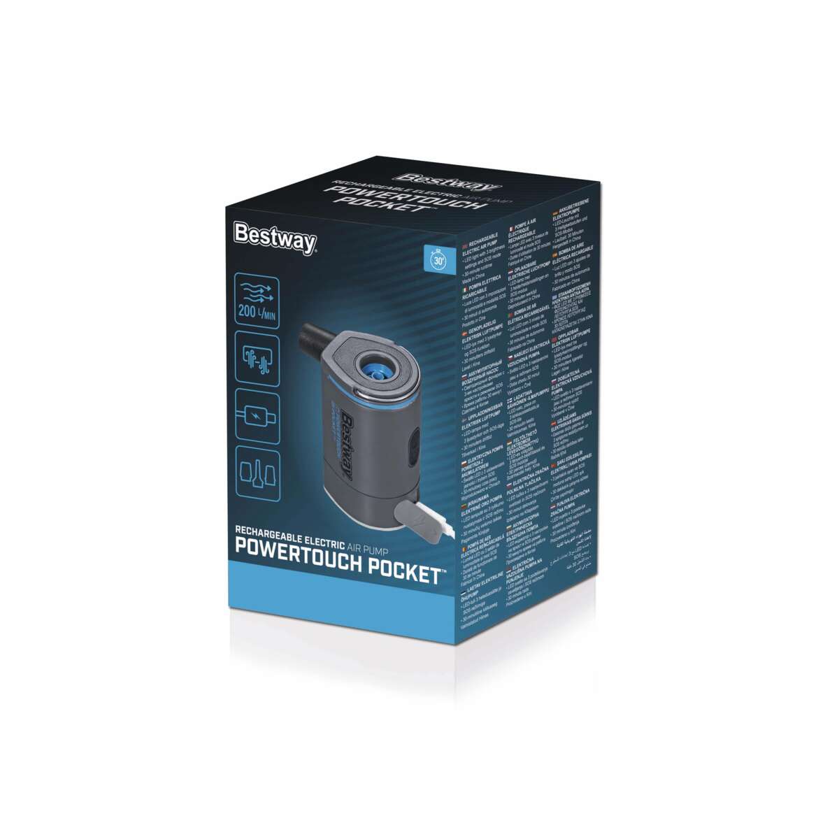 Bestway POWERTOUCH POCKET™ oppladbar elektrisk luftpumpe