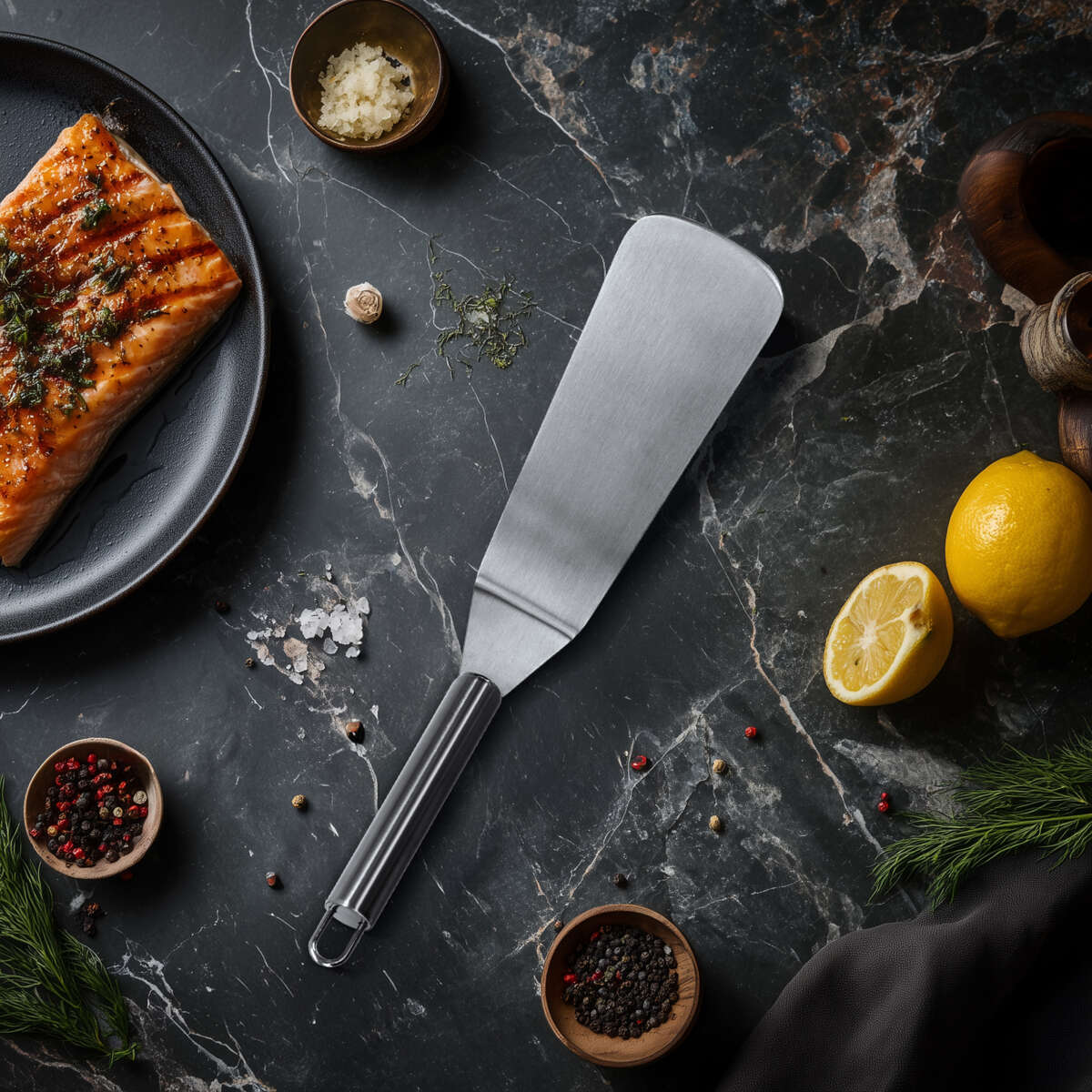 SPiiS BBQ-stekespade i rustfritt stål