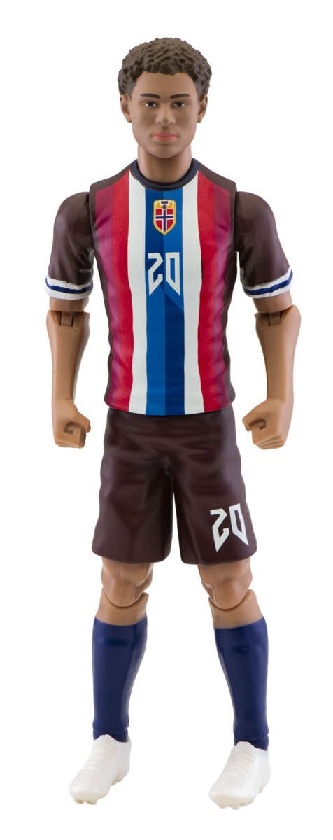 Nusa figur i det norske
fotballandslagets drakt.