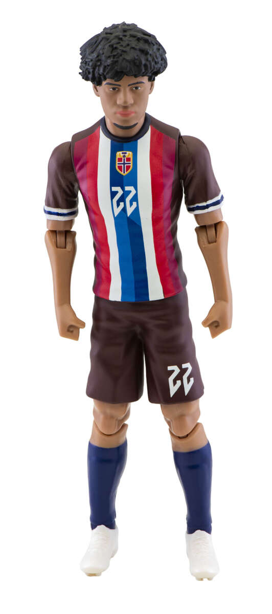 BOBB figur i det norske
fotballandslagets drakt.