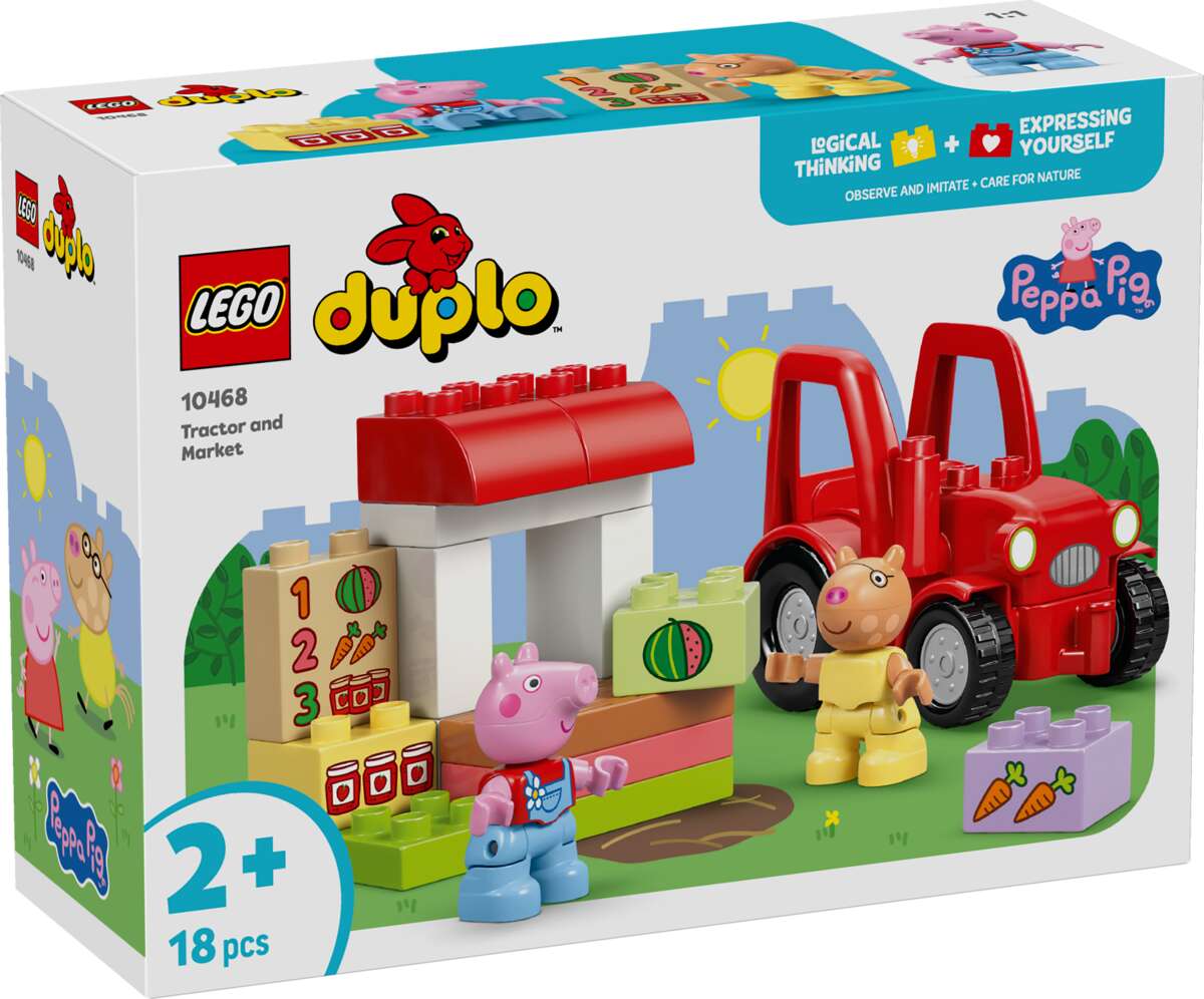 LEGO® DUPLO® Peppa Gris Traktor og marked 10468