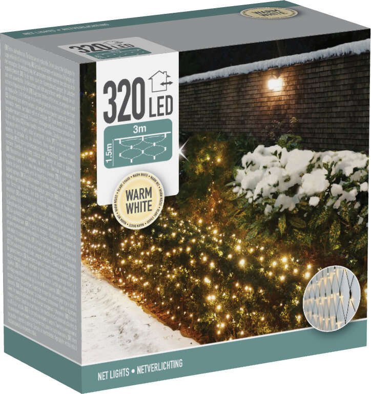 Lysnett, 320 varm hvit LED