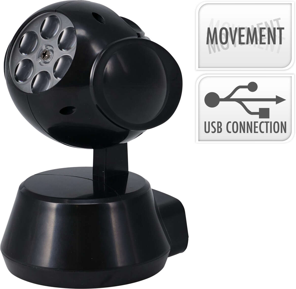LED projektor med roterende lys