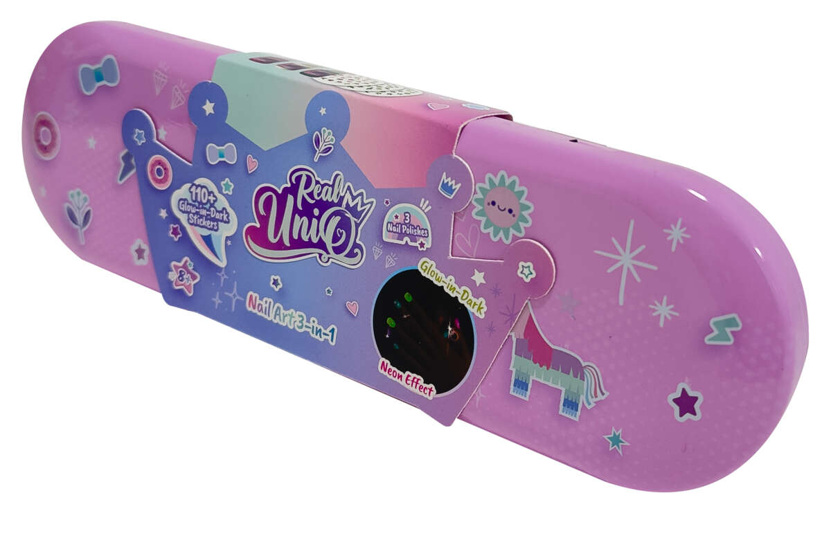 Real UniQ Glow in the Dark Neglekunst i metalletui