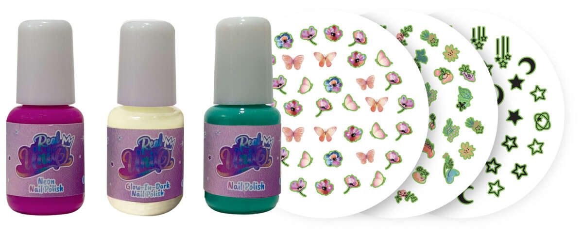 Real UniQ Glow in the Dark Neglekunst i metalletui