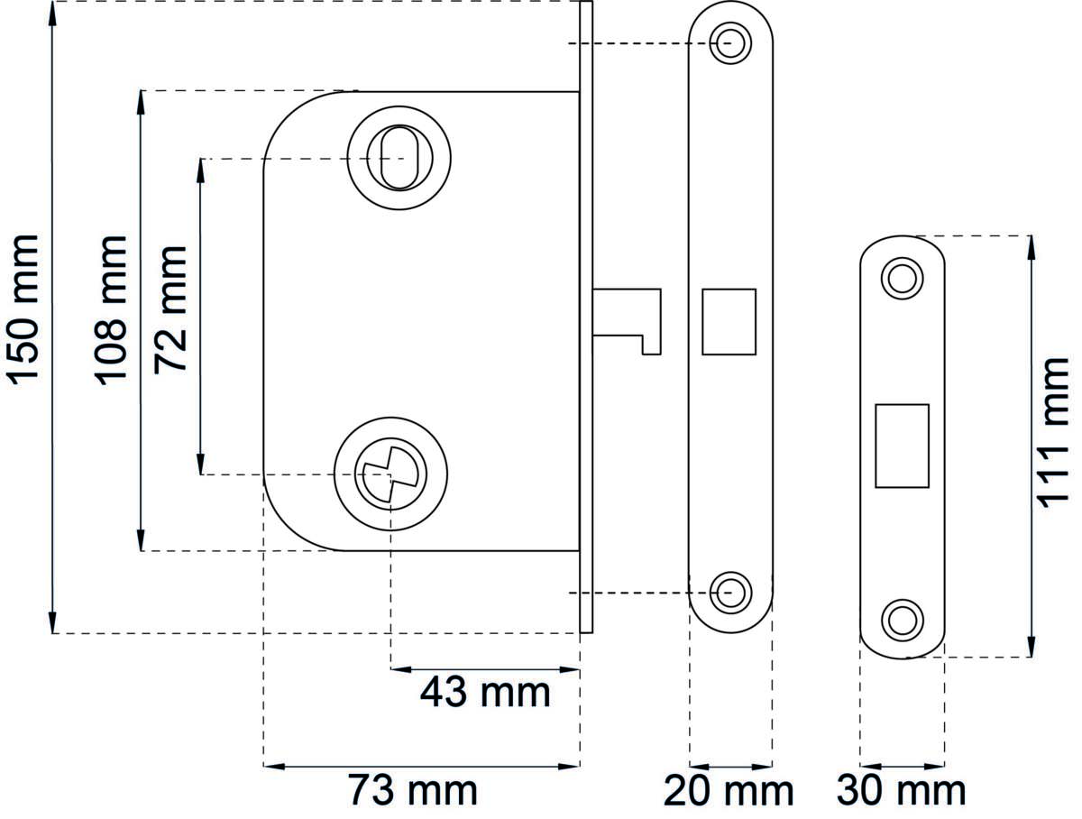 Habo 64249 sort låskasse m/hakereile