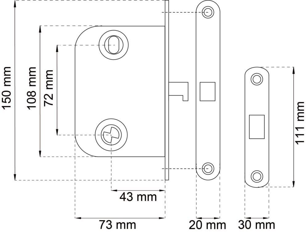 Habo 64249 sort låskasse m/hakereile