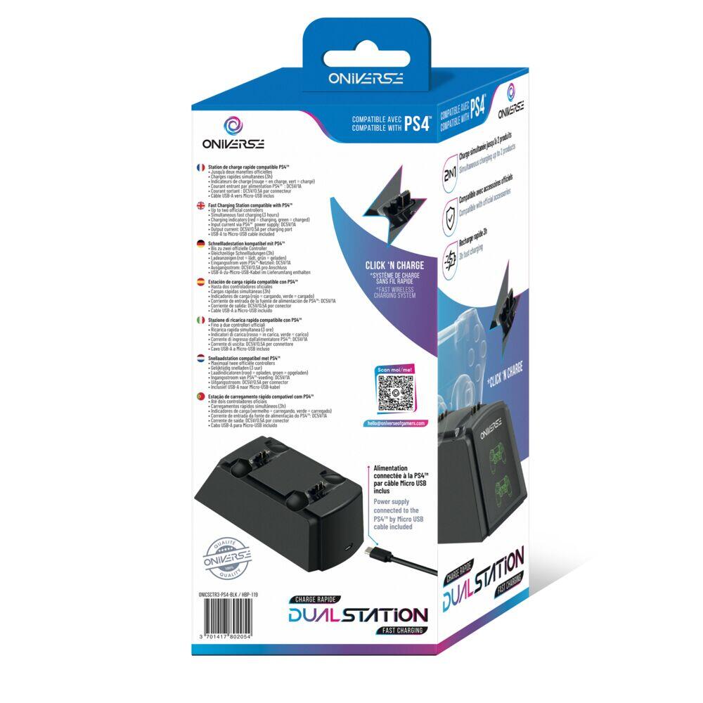 ONIVERSE dobbel ladestasjon for PS4™-kontrollere