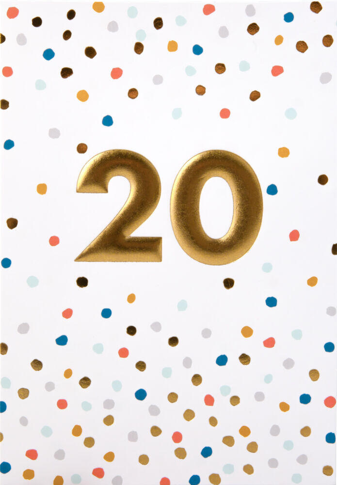 Kort Gratulerer med dagen! 20 år