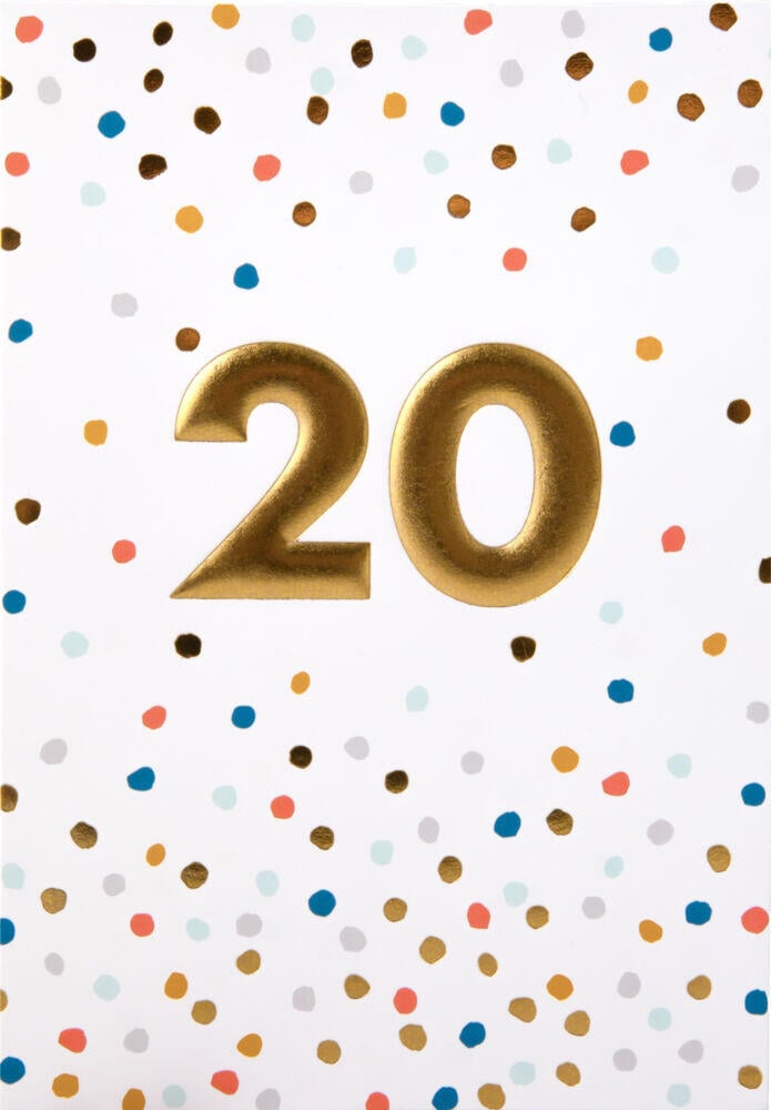 Kort Gratulerer med dagen! 20 år