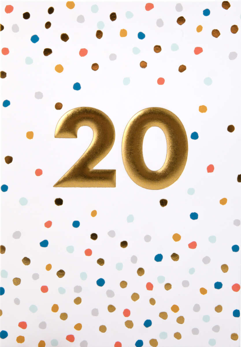 Kort Gratulerer med dagen! 20 år