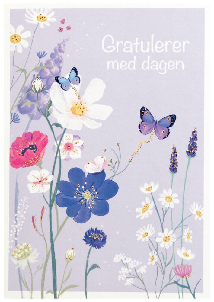 Kort Gratulerer med dagen Sommerblomster