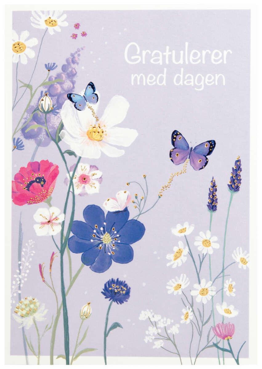 Kort Gratulerer med dagen Sommerblomster