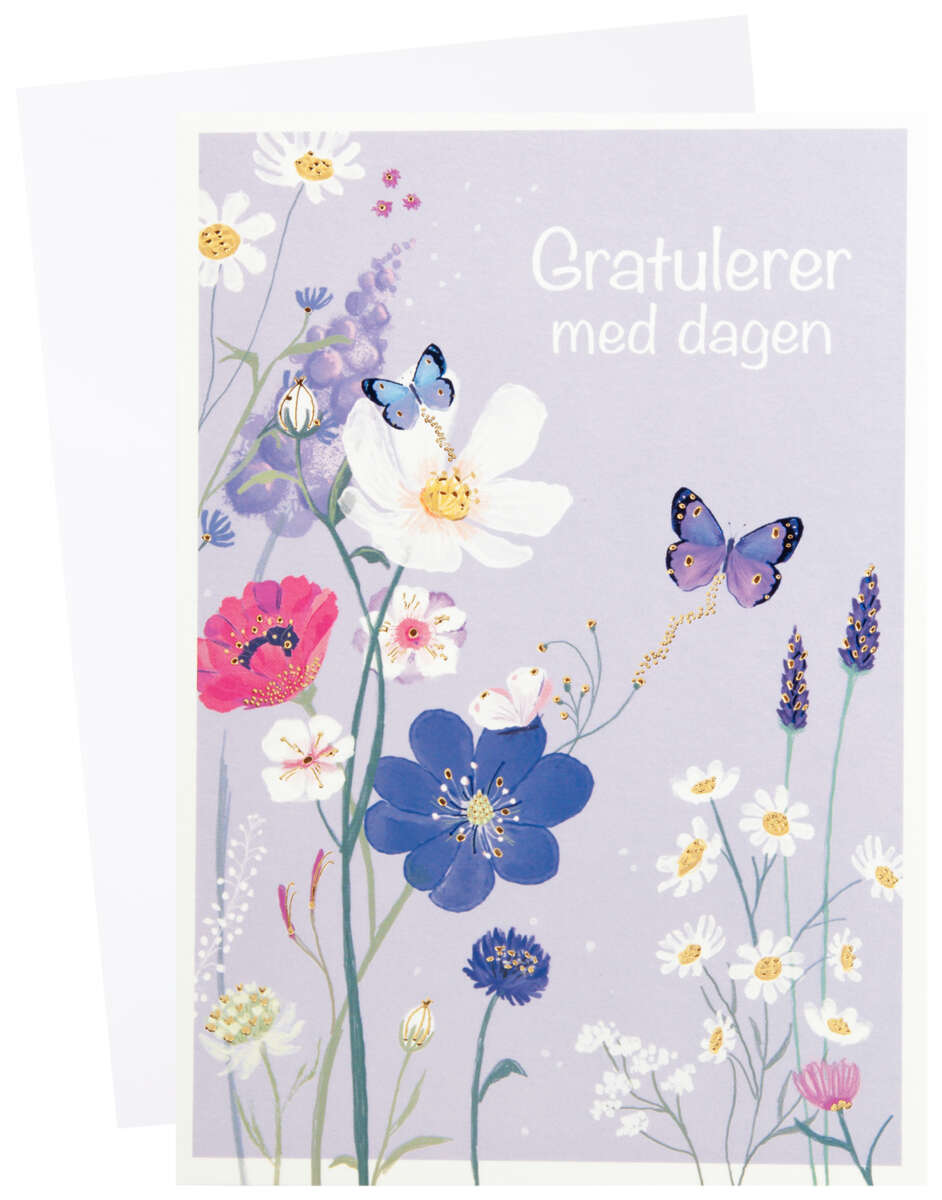 Kort Gratulerer med dagen Sommerblomster