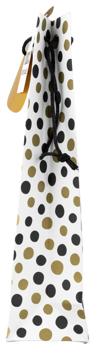 Flaskepose Hvit/prikker