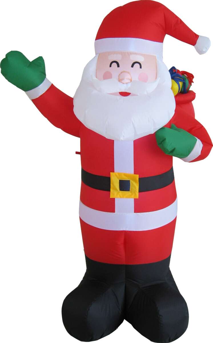 Oppblåsbar nisse 1,8m med LED