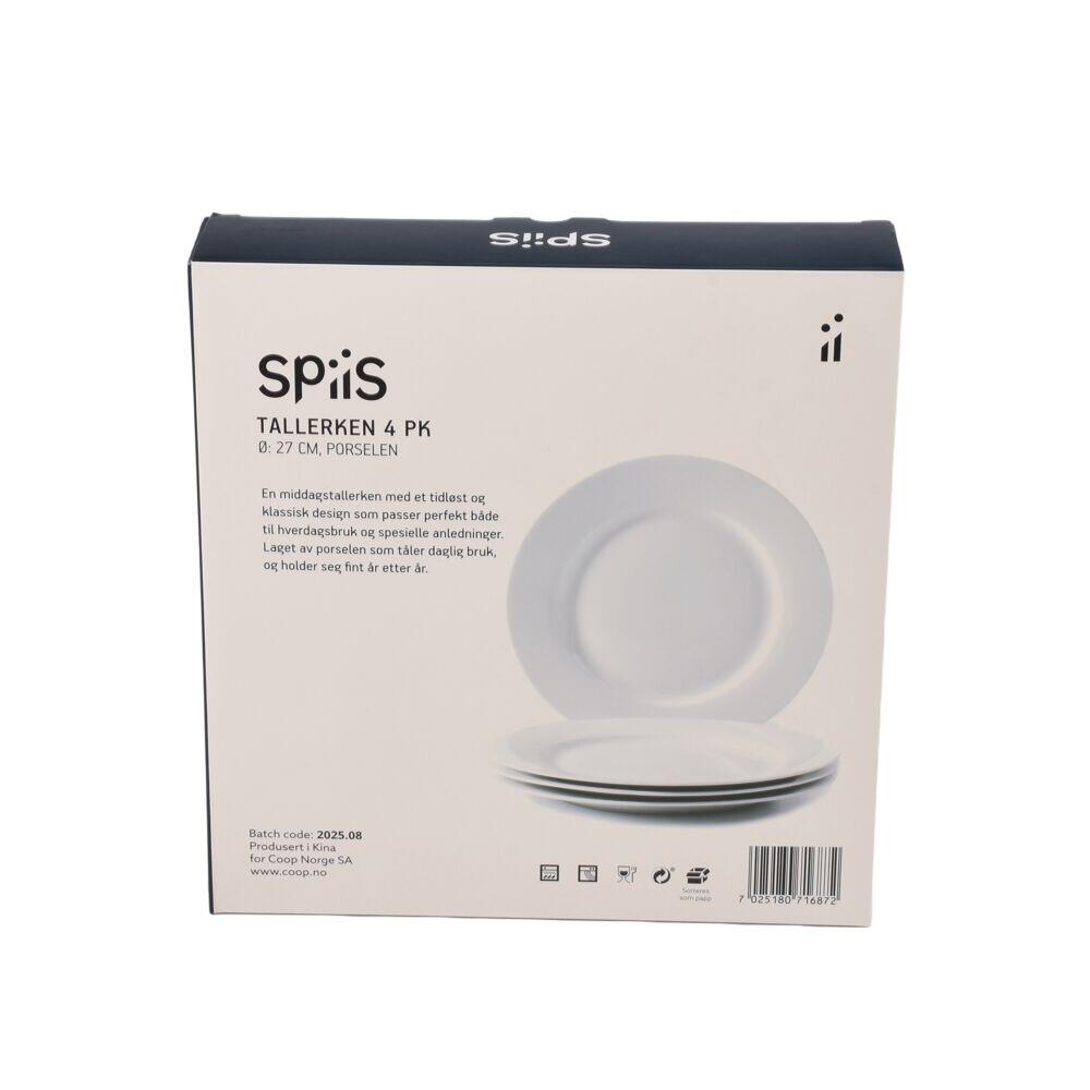 SpiiS 4-pk tallerken