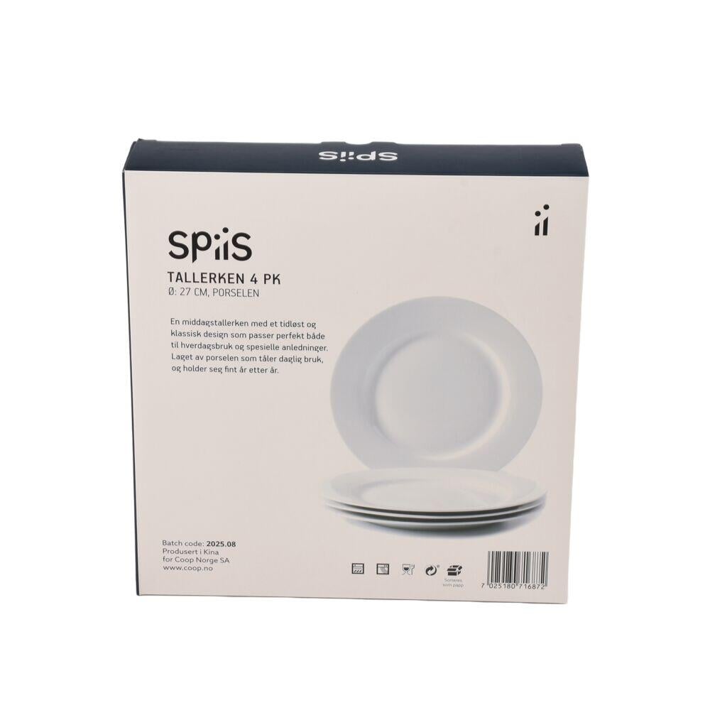SpiiS 4-pk tallerken