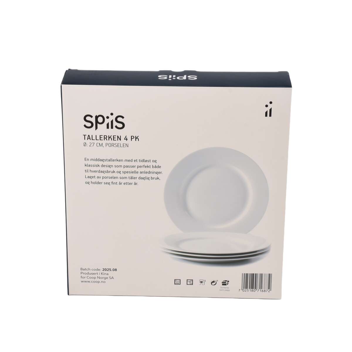 SpiiS 4-pk tallerken