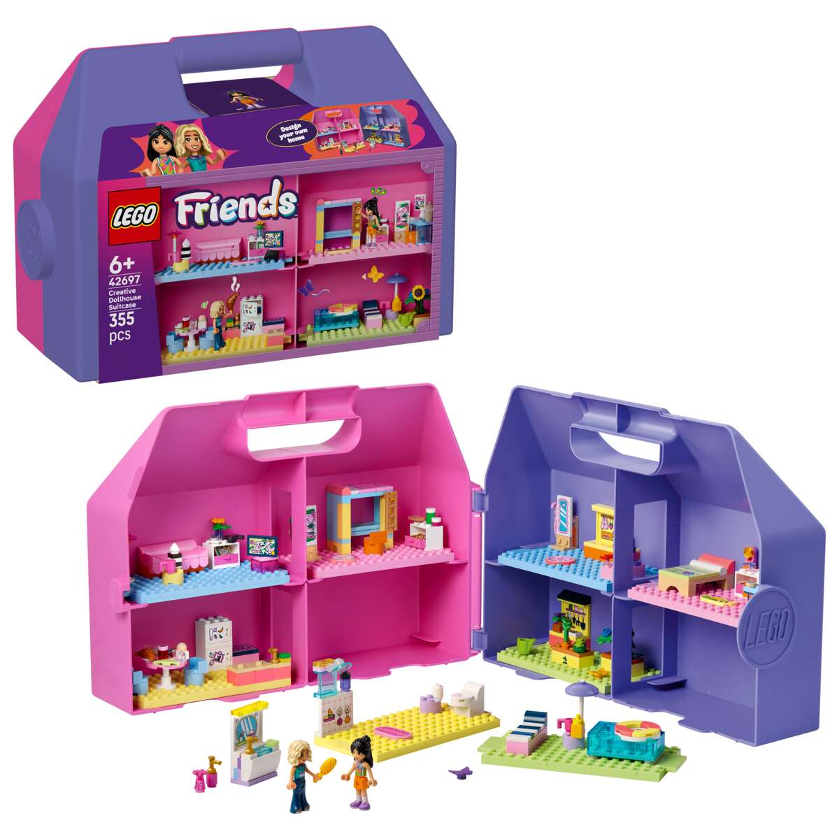 LEGO® Friends Kreativ koffert med dukkehus 42697