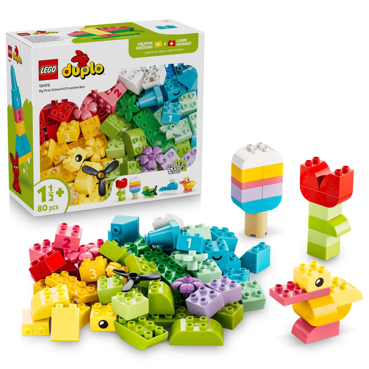 LEGO® DUPLO® Classic Kreativitetsboks med fargerike klosser 10479