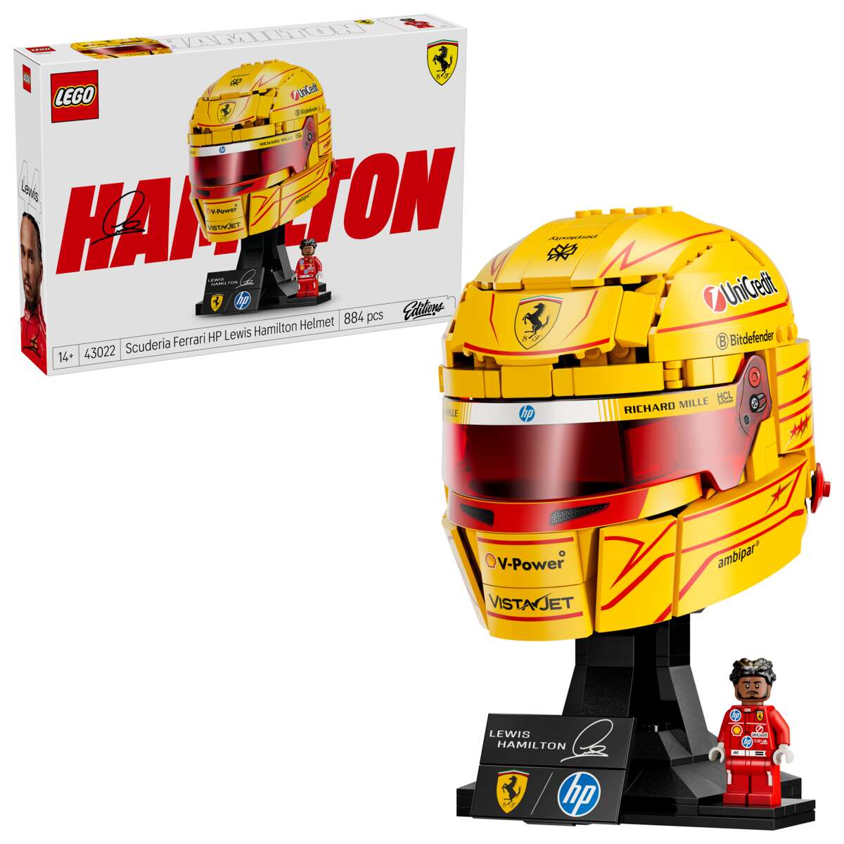LEGO® Editions Formula 1 Scuderia Ferrari HP Lewis Hamilton hjelm 43022