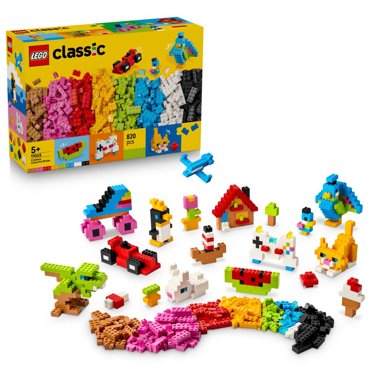 LEGO® Classic Kreativitetssett med fargerike klosser 11045