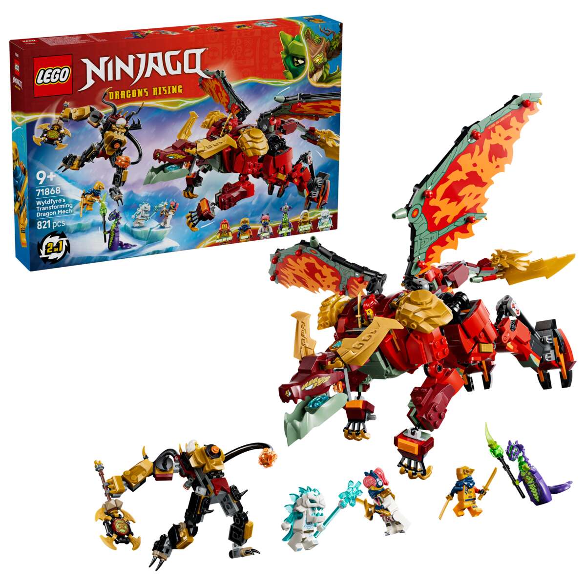 LEGO® NINJAGO® Wyldfyres forvandlingsdragerobot 71868