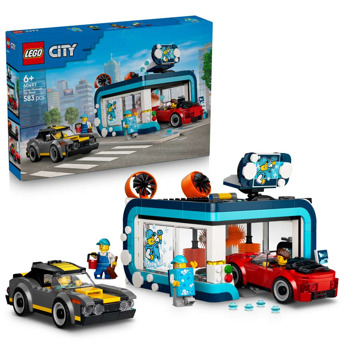 LEGO® City Bilvask med biler 60497