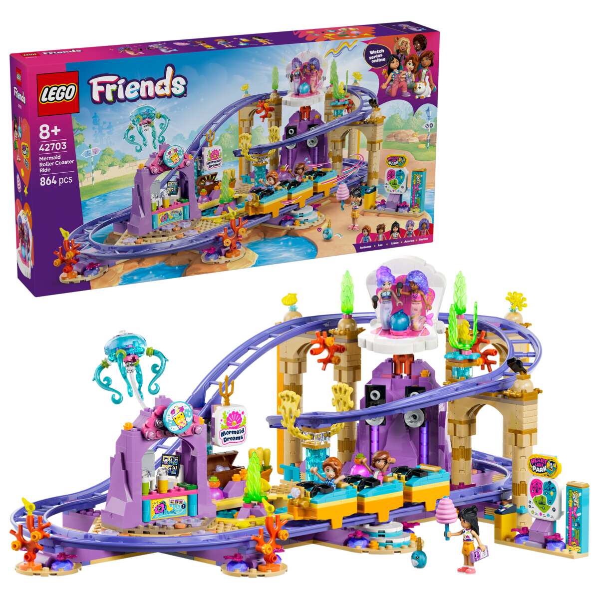 LEGO® Friends Berg-og-dal-bane med havfruetema 42703