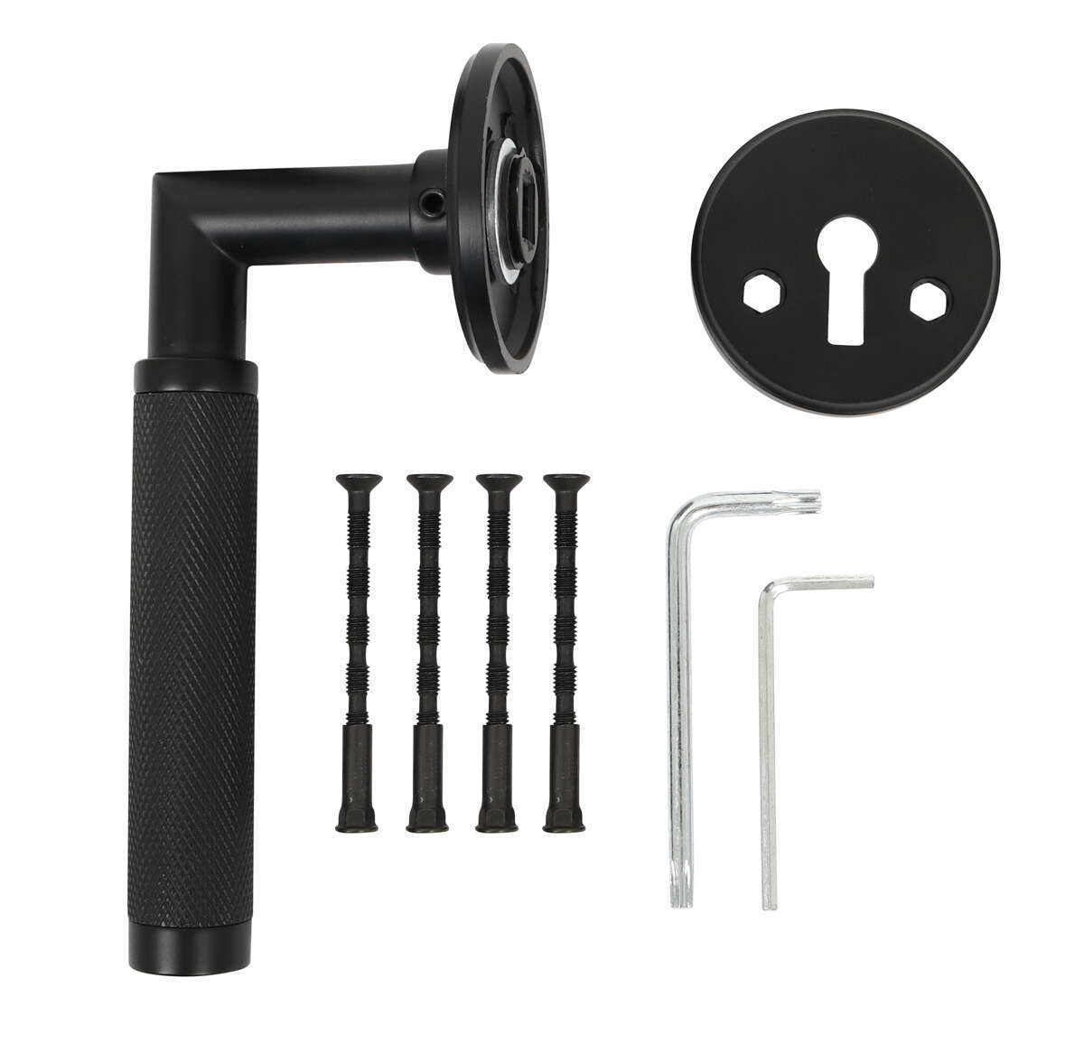 HOME It® dørhåndtak riflet L-grep, 19 mm