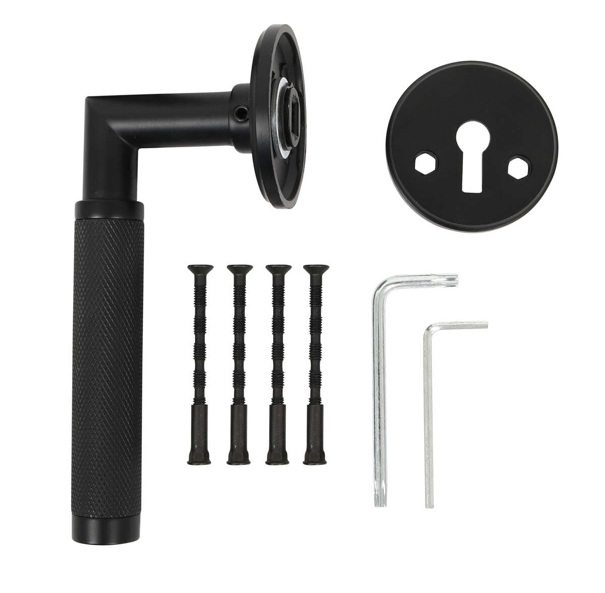 HOME It® dørhåndtak riflet L-grep, 19 mm