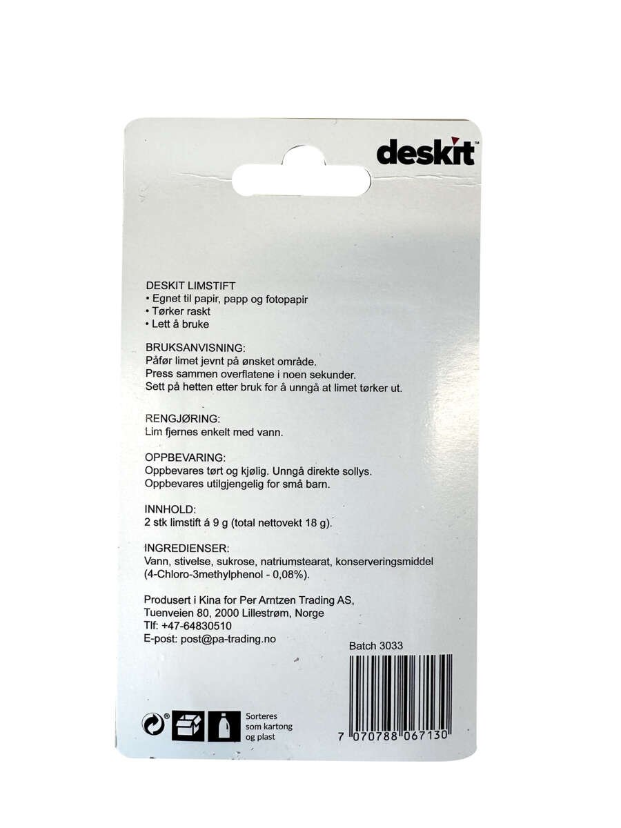 Deskit limstift 2 stk