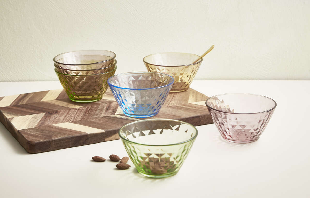 Aida Mosaic fargede skål 4pk