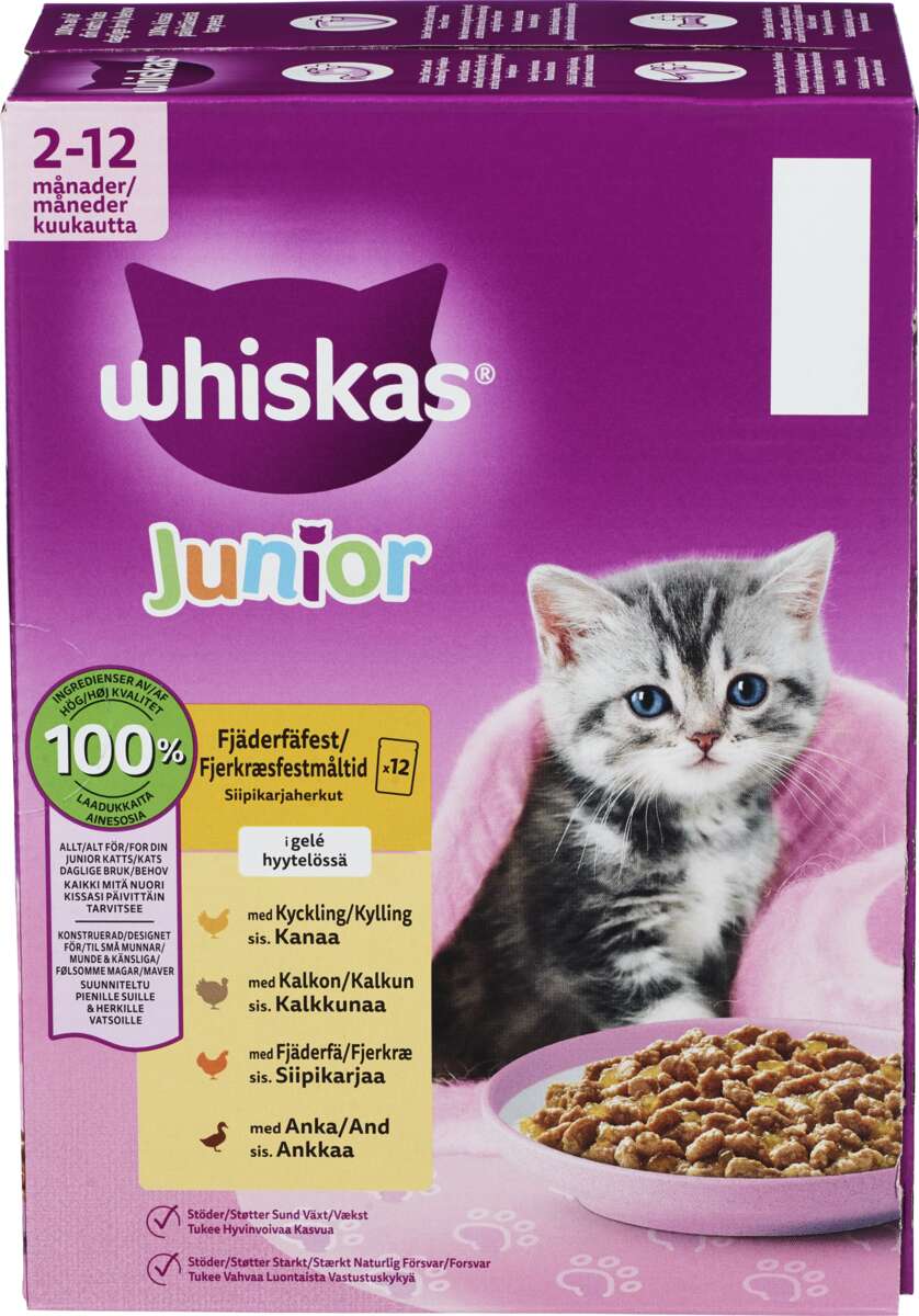 Whiskas Junior Fjærkre 1020g