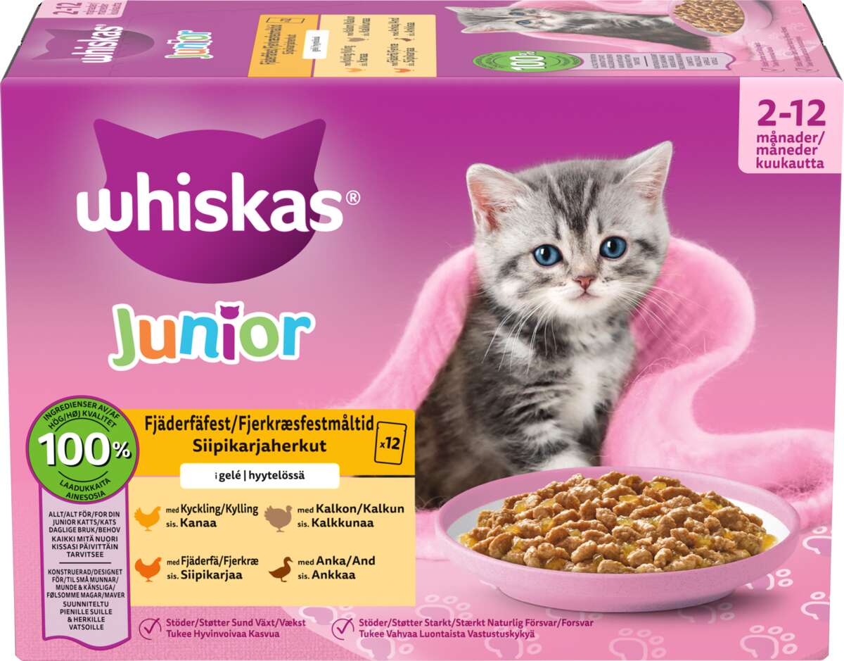 Whiskas Junior Fjærkre 1020g