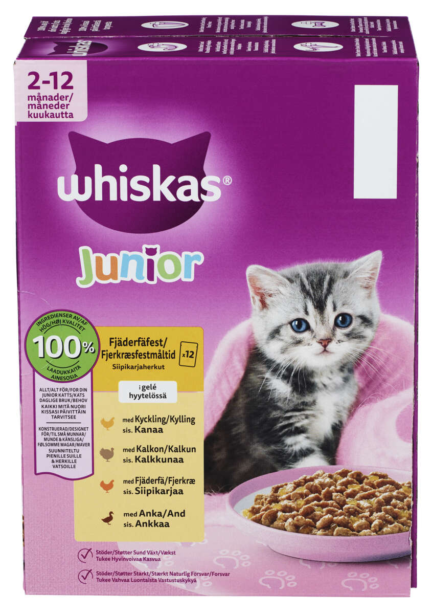 Whiskas Junior Fjærkre 1020g