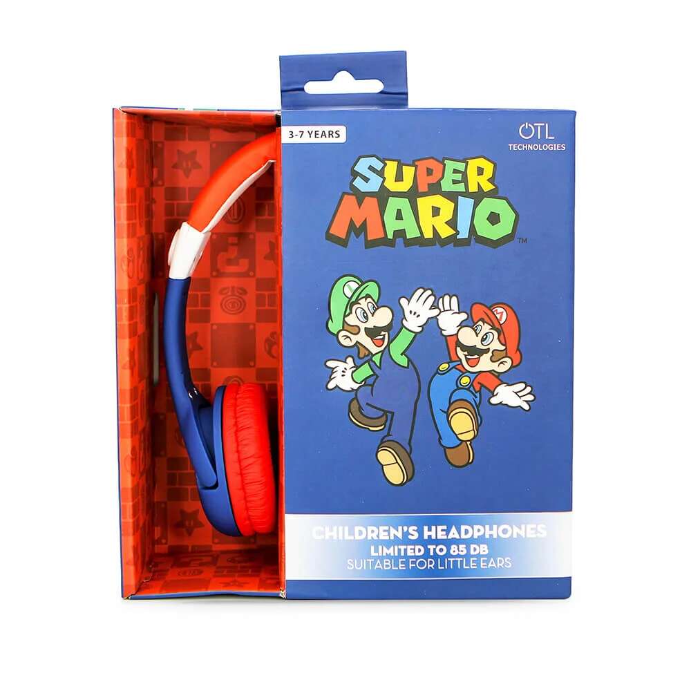Super Mario kablede on-ear hodetelefoner