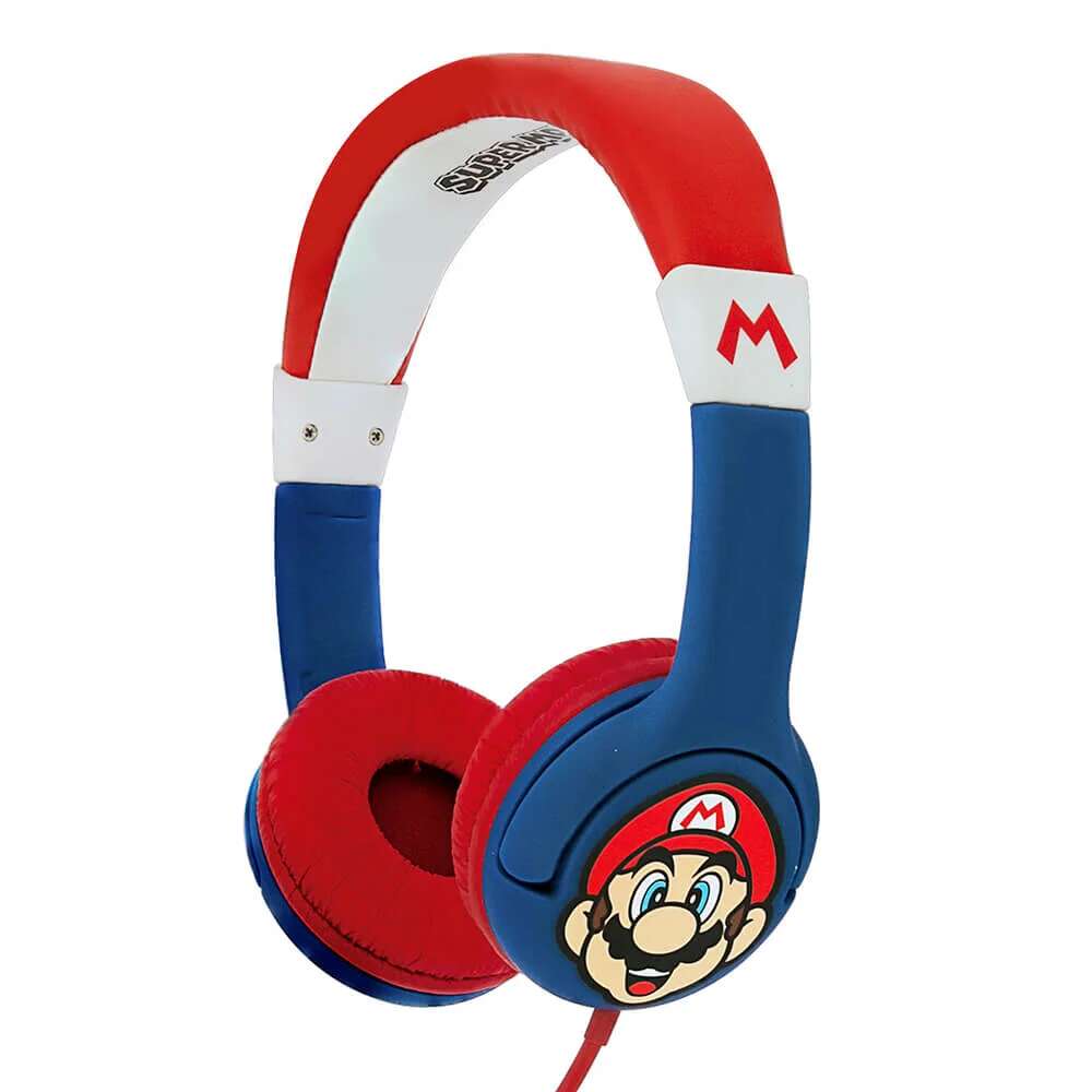 Super Mario kablede on-ear hodetelefoner