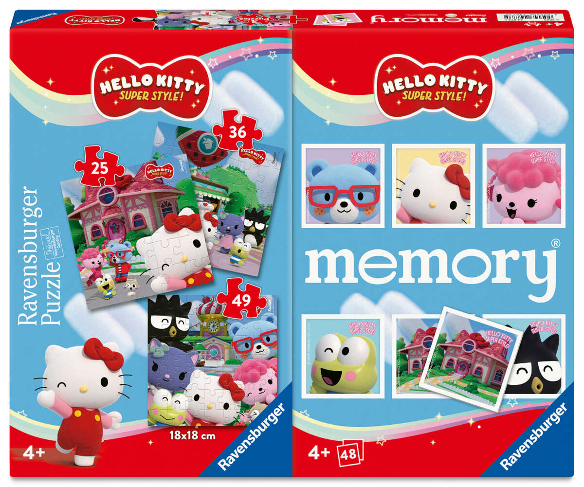 Hello Kitty 3 puslespill + Memory®-spill