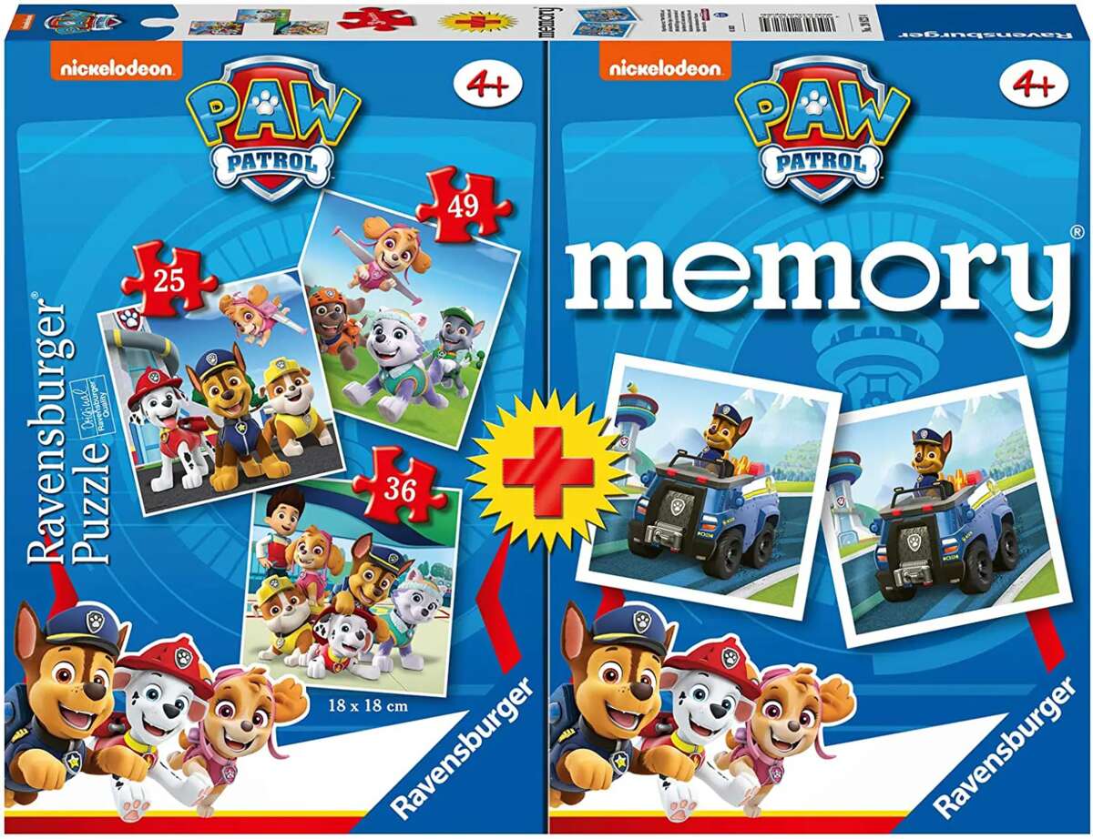 PAW Patrol 3 puslespill + Memory®-spill