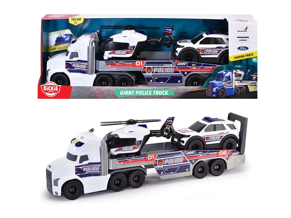 Dickie Giant Police Truck lekesett