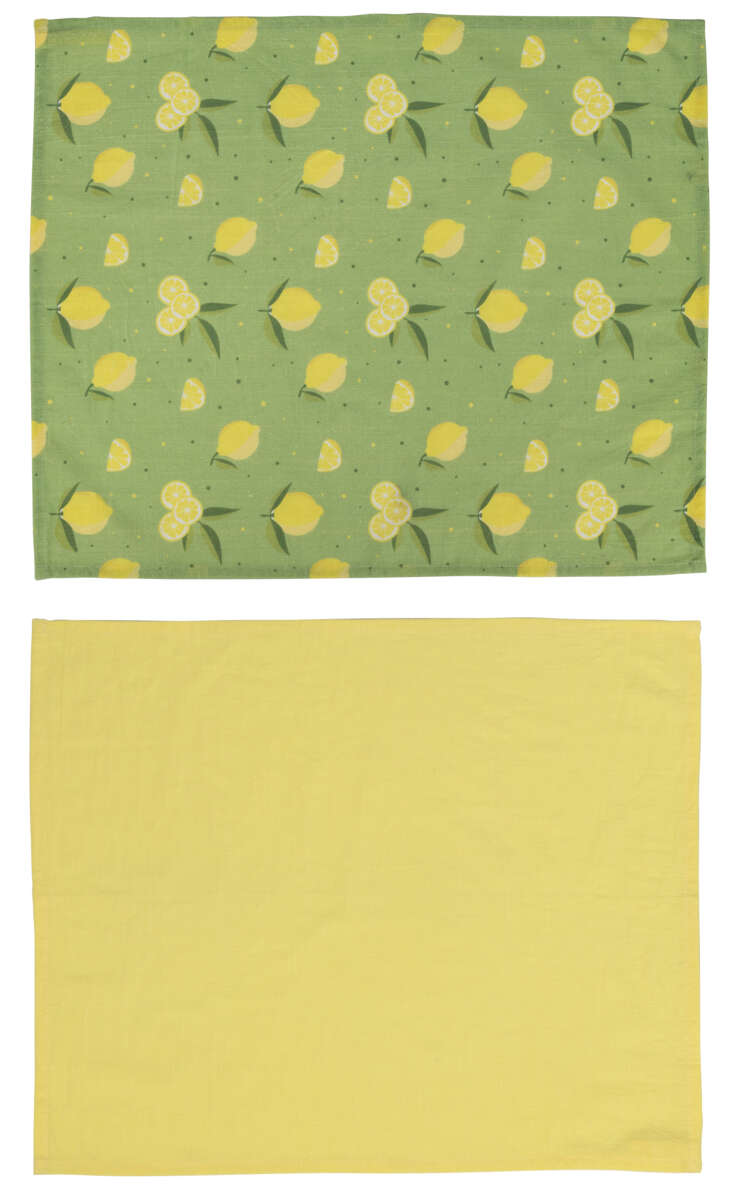 Kjøkkenhåndkle Sitron 2 pk