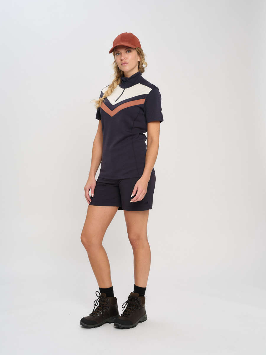 Skogstad Lyngør half-zip t-skjorte  dame